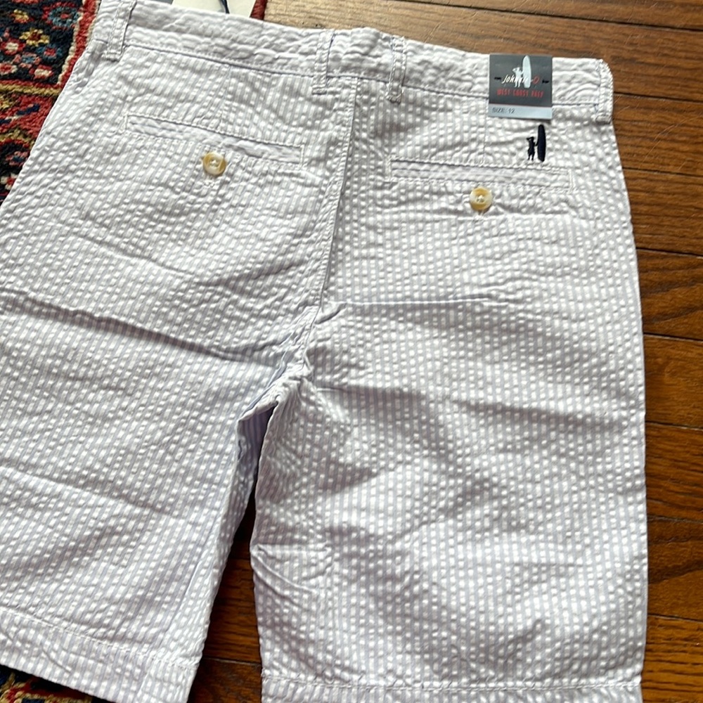 NWT size 12 boys johnnie-o seersucker shorts